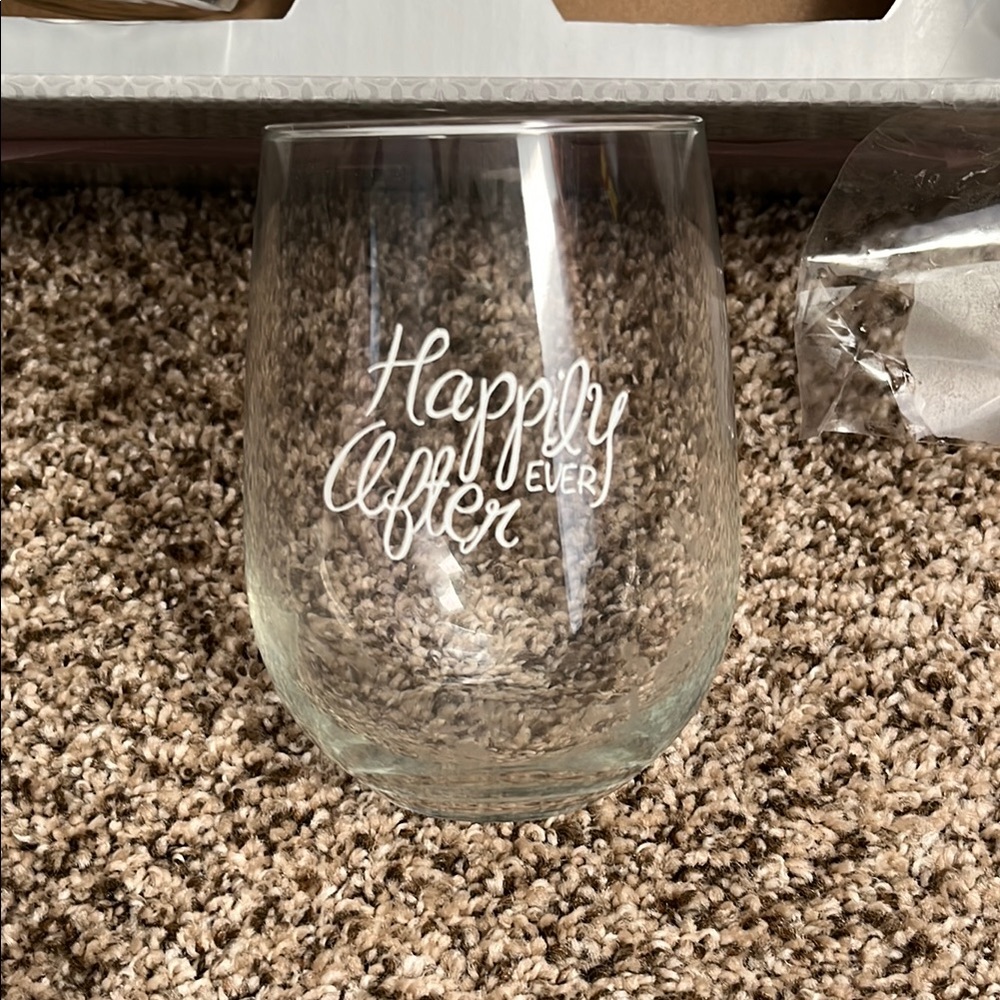 Set of 2 Happily Ever After Stemless Glass